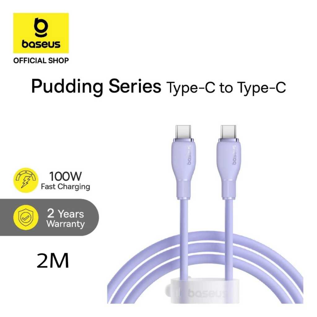 สาย Baseus PD C to C 200CM Baseus Pudding 2M Type C to Type C Data Cable 100W