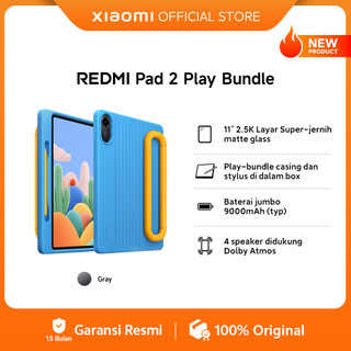 Xiaomi Redmi Pad 2 Play Bundle (4GB/128GB) | 11" 2.5K layar matte glass lebih aman untuk mata | Digital parenting assistant | Baterai jumbo 9000mAh (typ) untuk 17 jam belajar dan bermain tanpa henti [Official Store]