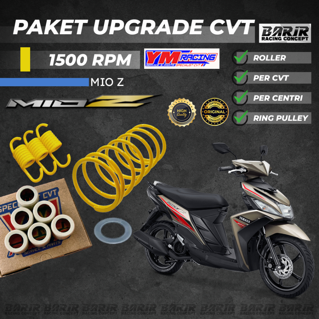 แพ็คเกจอัพเกรด MIO Z YM Racing 1500 RPM CVT ดั้งเดิม