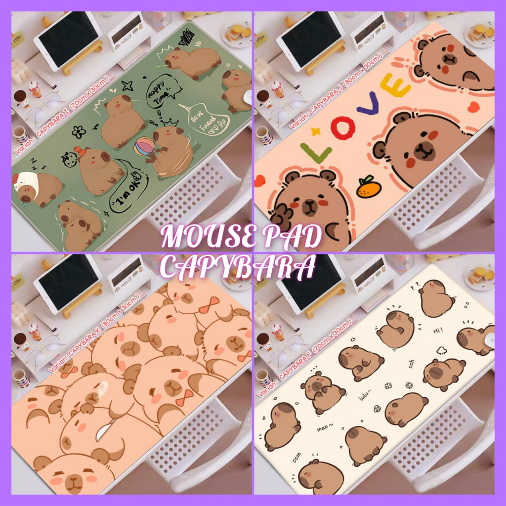 LUCKY CAT - 3D CHARACTER GAMING MOUSE PAD AESTHETIC CUTE CAPYBARA MOUSE PAD CUTE CAPY MOUSEPAD CUTE KEYBOARD MAT GEMMY FULL COLOR ANTI-SLIP MOUSE PAD CAPYBARA | แผ่นรองเมาส์ ANIMAL | แผ่นรองเมาส์ CUTE CHARACTER CARTOON | แผ่นรองเมาส์ CAPYBARA