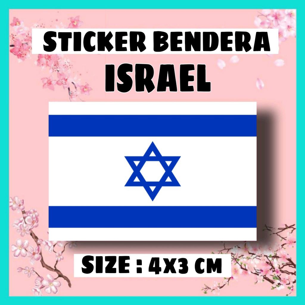 สติ๊กเกอร์ ISRAEL FLAG | คันทรี EUROPE ASIA AFRICA INTERNATIONAL FOREIGN STATE MANCA