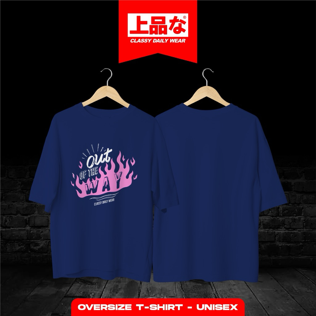 CLASSY-(series out the way) Boxy Fit Out The Way Tshirt Oversize Unisex Short Sleeve Combbad