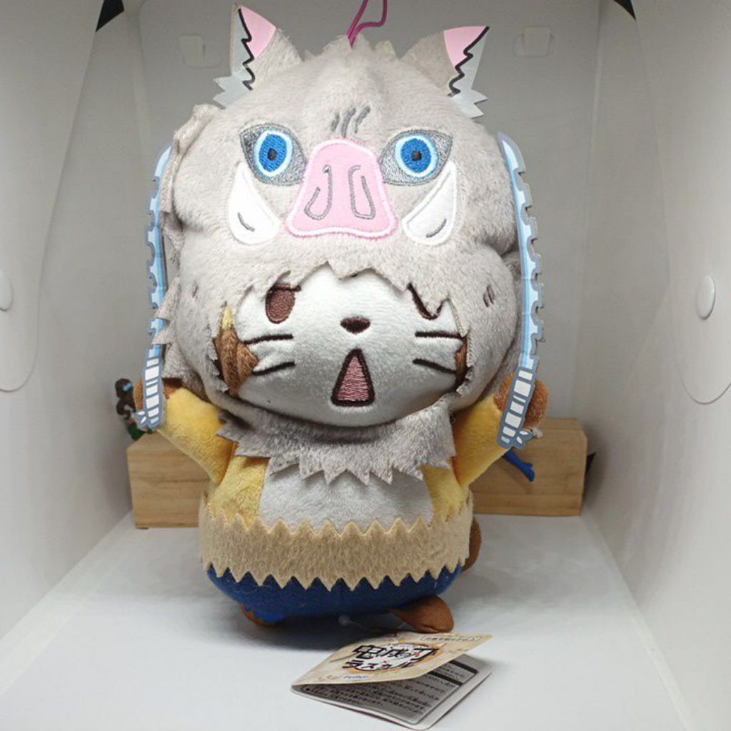 GANTUNGAN อย่างเป็นทางการพวงกุญแจ Plush INOSUKE HASHIBIRA DEMON SLAYER/ DS/ ORIGINAL ตุ๊กตาพวงกุญแจ