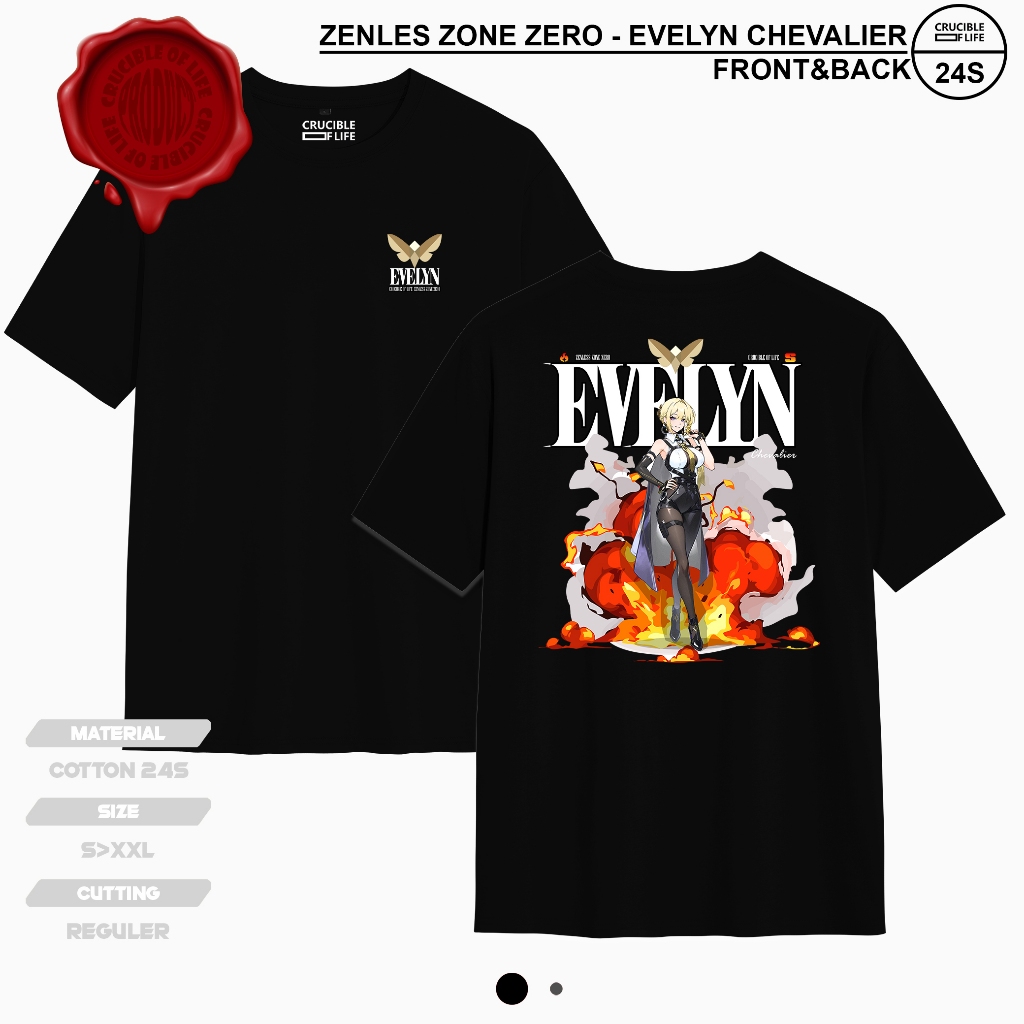 EVELYN CHEVALIER ZENLESS ZONE ZERO T-SHIRT - เสื้อยืด DISTRO MENS & WOMENS ANIME & GAME เสื้อยืด ZZZ