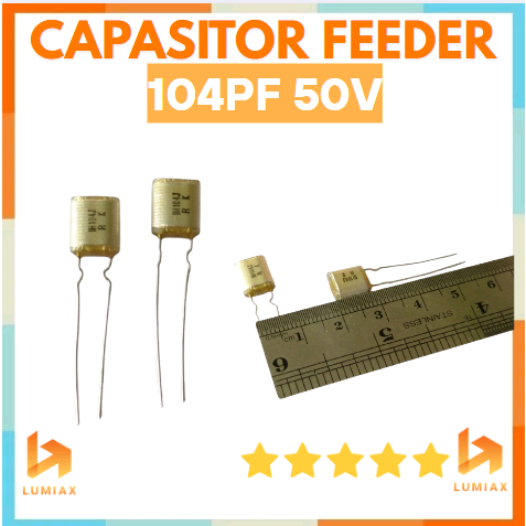 104pf 50v 104P 104 pf รหัส 104 104J polystyrene ฟิล์ม Feeder
