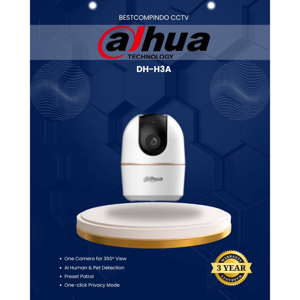 DAHUA DH-H3A กล้อง 3 MP | กล้องวงจรปิด DAHUA | กล้อง DAHUA WIFI | วงจรปิด