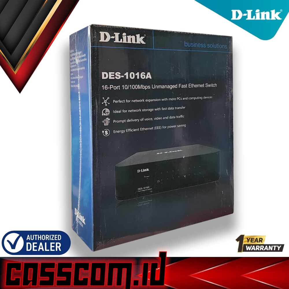 Dlink Switch Hub 16-Port Desktop LAN D-Link DES-1016A
