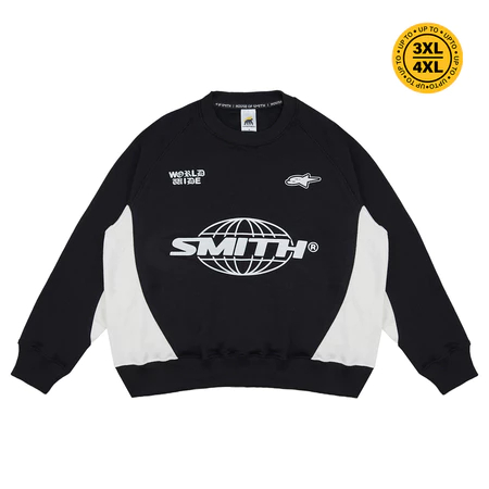 House of Smith Bdg Mens Boxy Crewneck Sweater - Sideline Boxy Crewneck Black