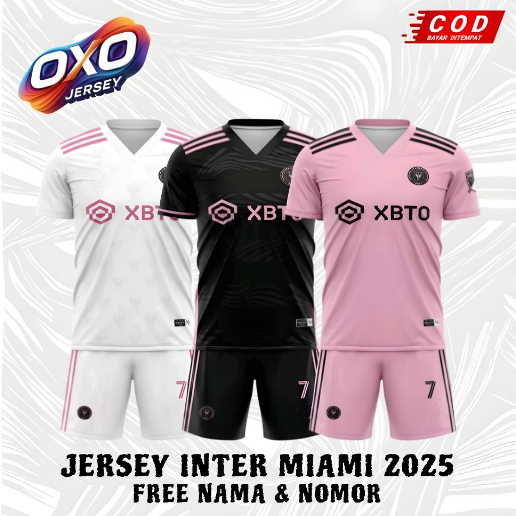 INTER MIAMI JERSEY 2025 ฟรีชื่อและหมายเลข