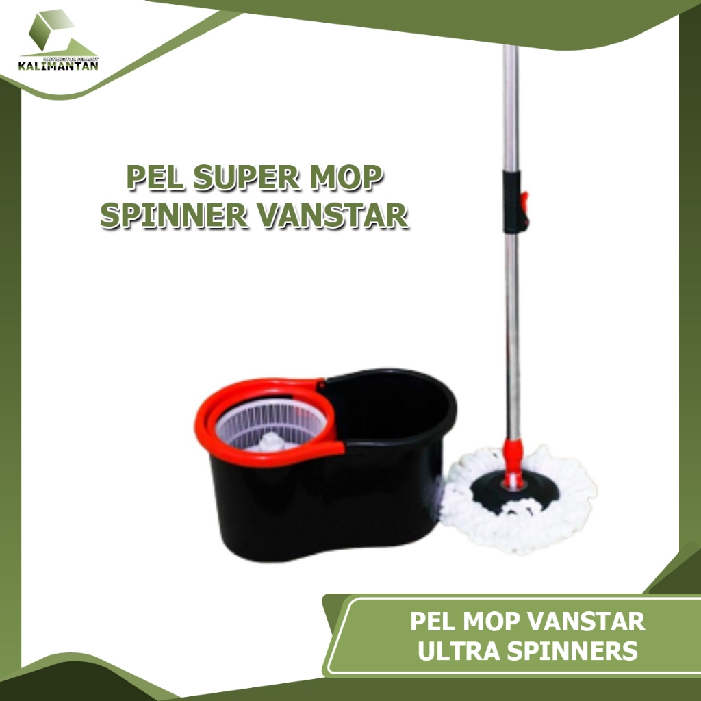 Vanstar Magic Mop ไม้ถูพื้นอัตโนมัติ - ไม้ถูพื้น Spin Mop สแตนเลส 360°