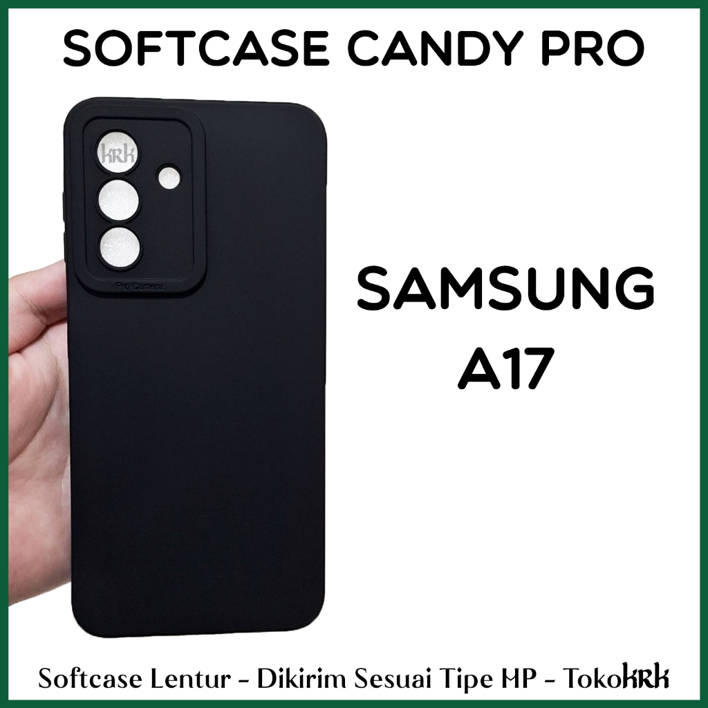 KRK Candy Protect Black Samsung A17 5G เคสซิลิโคนสีดํา Softcase Pro Protection กล้องยืดหยุ่น