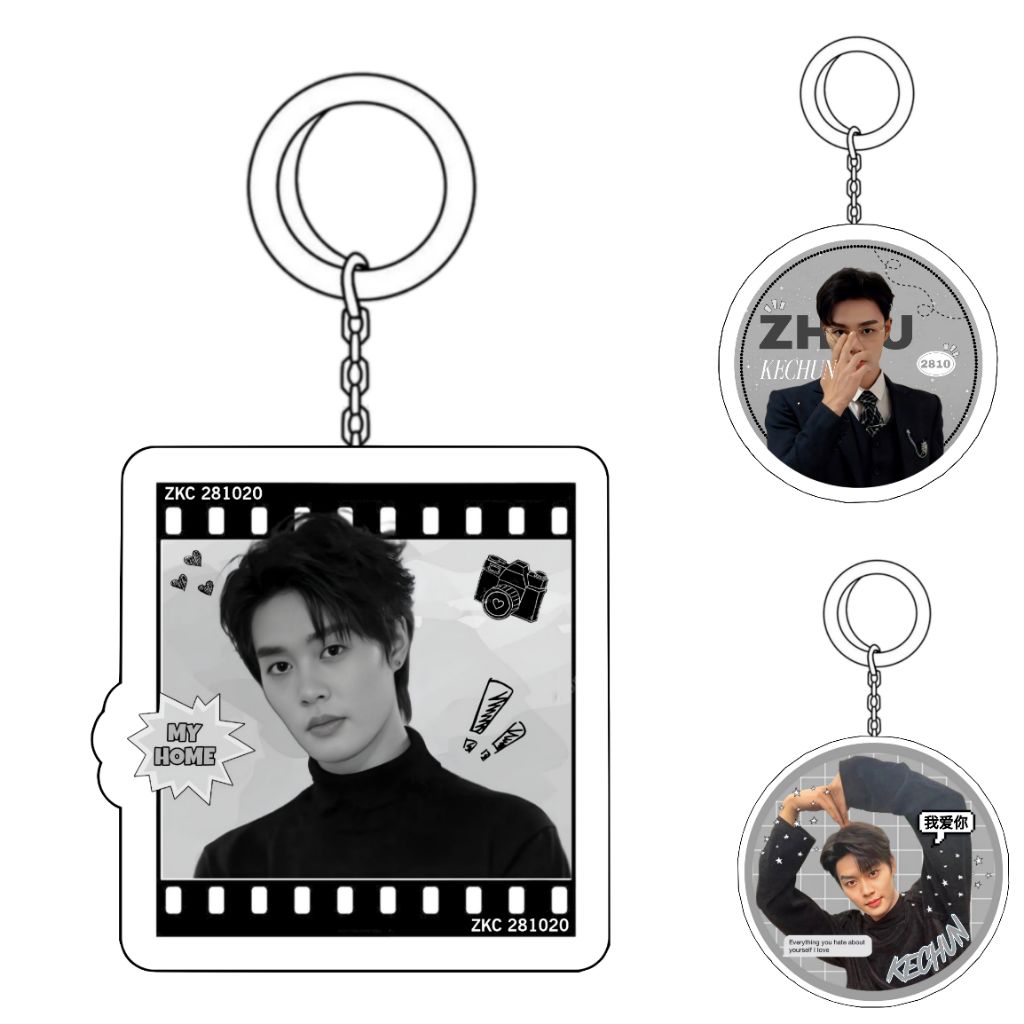 GANTUNGAN Zhao Kechun พวงกุญแจอะคริลิค / พวงกุญแจอะคริลิค นักแสดงจีน บันทึกตัวเองของฉัน Zhao Kechun