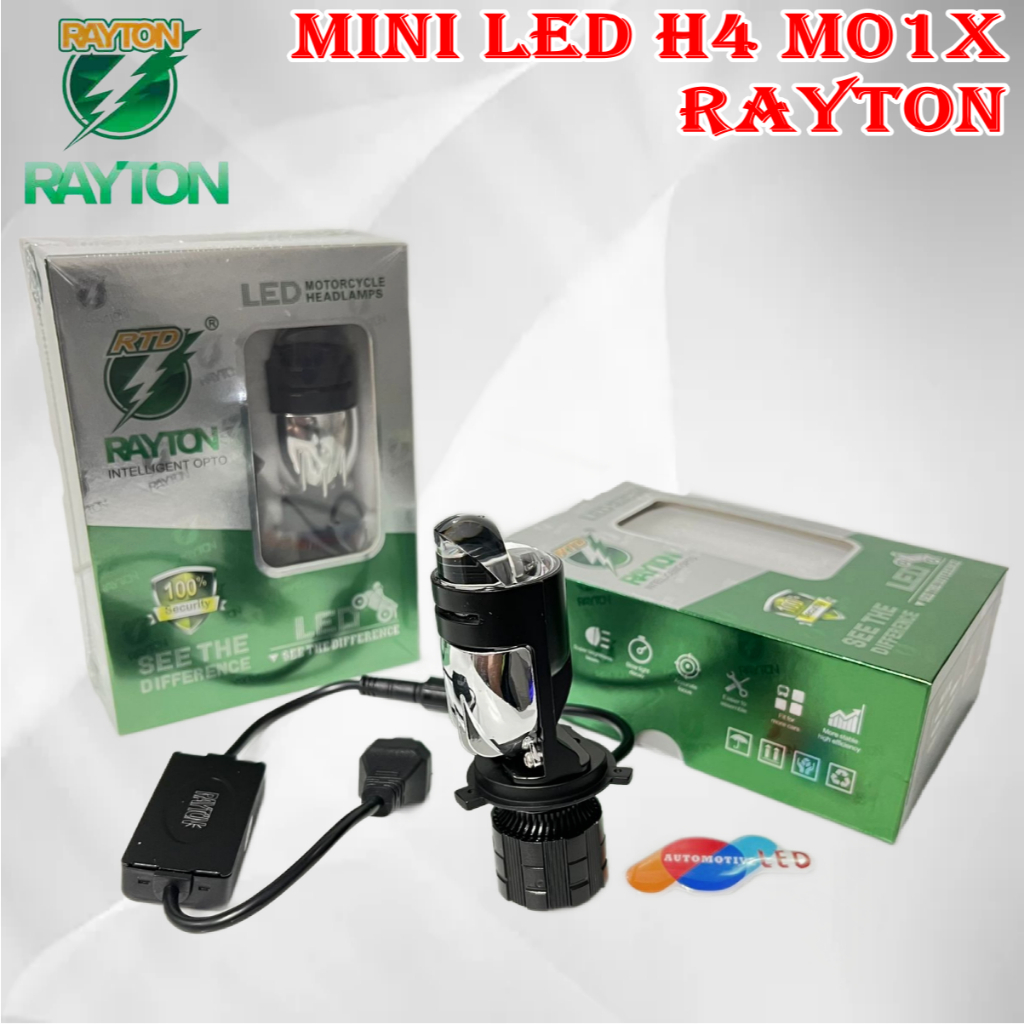 ต้นฉบับ H4 MINI LED RAYTON M01X H4 MINI BILED H4 PROJECTOR รถจักรยานยนต์รถยนต์