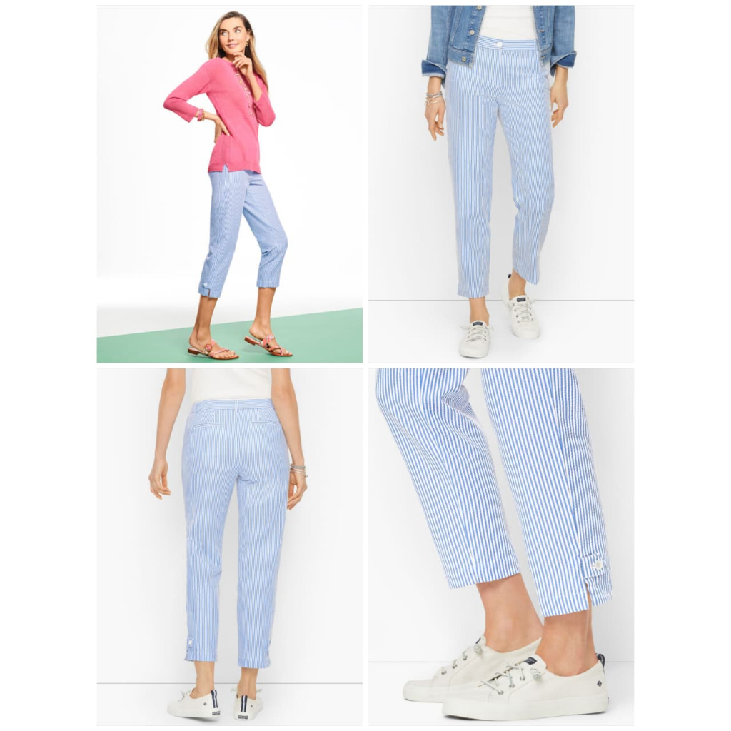 Talbots Perfect Crops - กางเกง Sunshine Seersucker