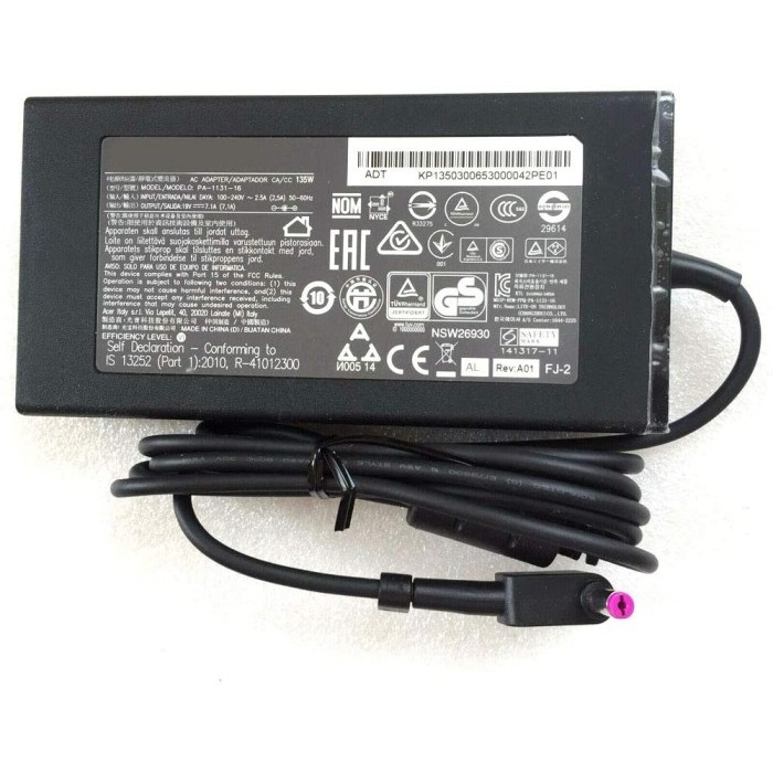 Acer Aspire VX 15 VX5-591G อะแดปเตอร์ชาร์จแล็ปท็อป VX5-591G-71F7 Gaming N16C7 PA-1130-16 135W 19V 7.