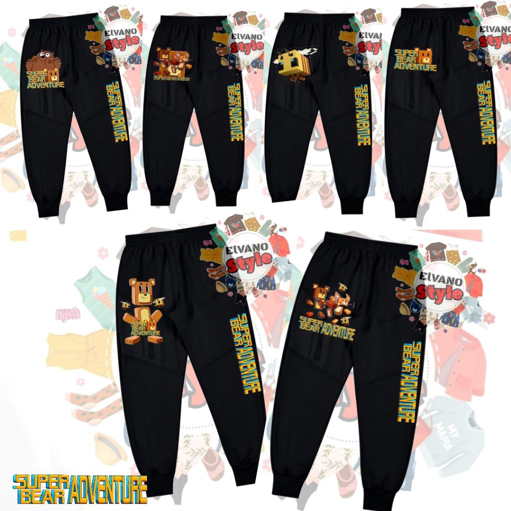 Joger Pants สําหรับเด็กอายุ 3-10 ปี Joger Superbear adventure / Joger Kids Unisex