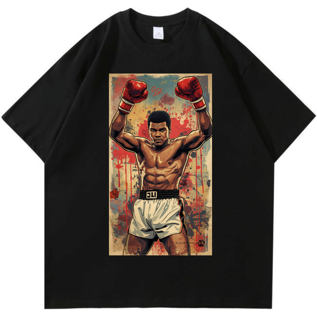 KATUN AA Muhammad Ali Boxing T-shirt 24s เสื้อยืดผ้าฝ้ายหวี
