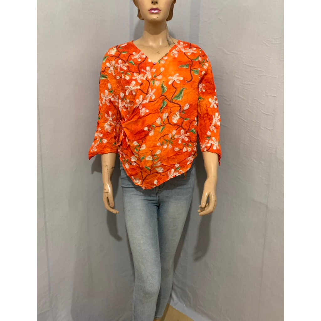 TOPS_WOMENS TOPS CROP BLOUSE เสื้อยืด