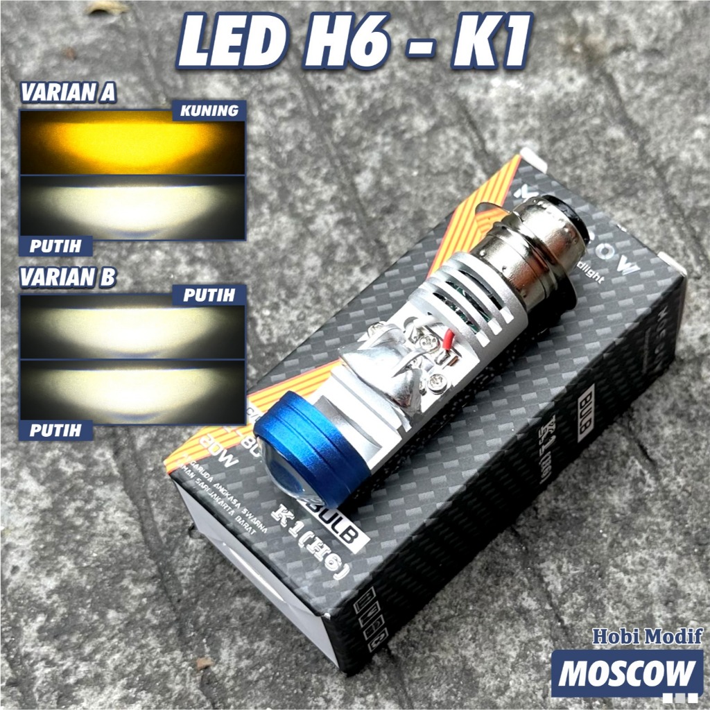 H6 20 WATT P15D LED HEADLIGHT FAR NEAR DOUBLE COLOR สีขาวสีเหลือง MATIC BEBEK ACDC 12 - 80 VOLT ไฟหน