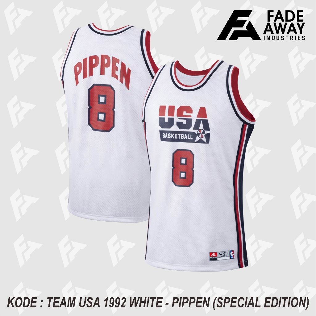 PIPPEN 8 USA TEAM 92 เสื้อฟุตบอลสีขาว