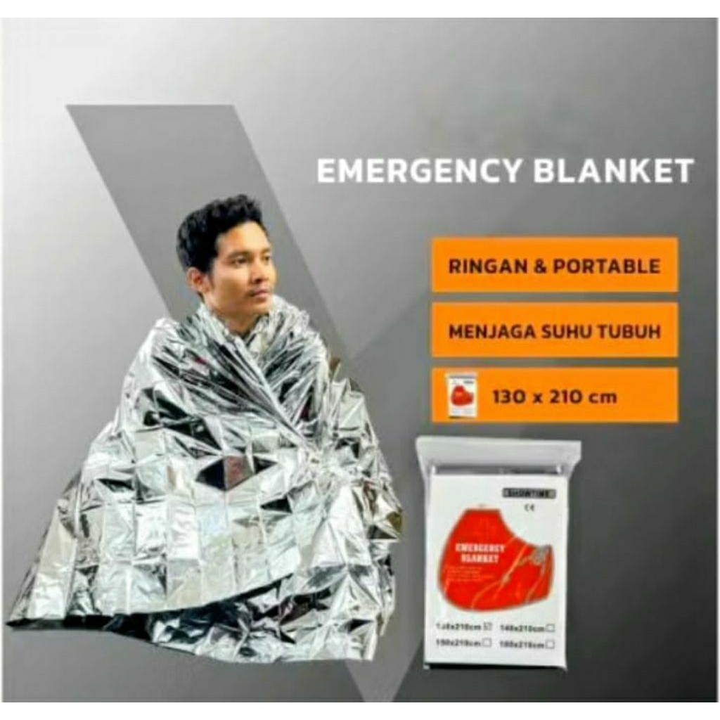 EMERGENCY BLANKET CAMPING HIKING ANTI HIPOTERMIA COLDPROOF BLANKET
