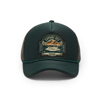 Wankbay Trucker Hat Plastisol Explore Life Full Green
