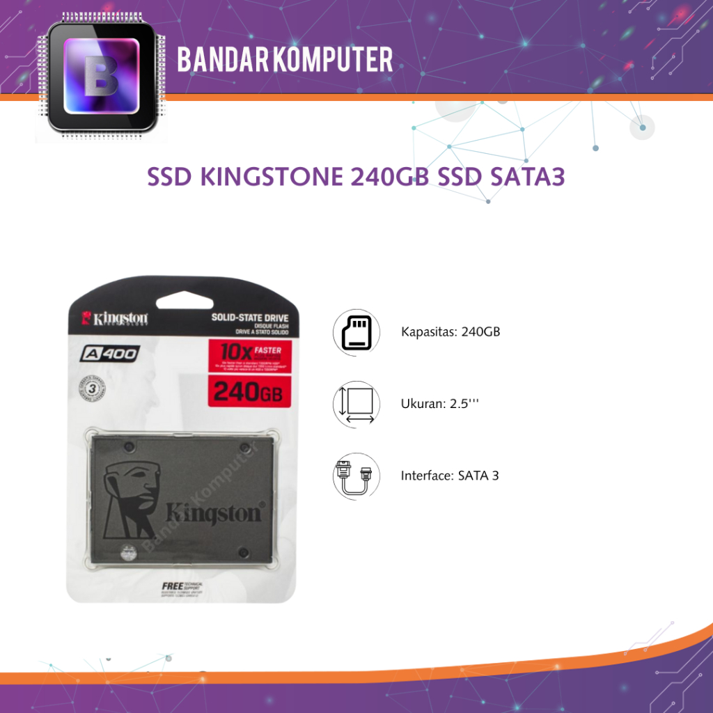 SSD KINGSTON HARD DISK EXTERNAL 240GB HARD DISK EXTERNAL SSD SATA3