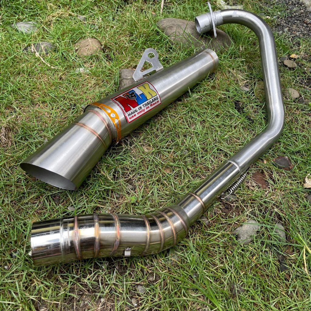 NLK ท่อไอเสียสแตนเลสเปิดท่อ 51 มม.Tmx 125/150 Skygo 125/150 Raider 150 Carb/Fi Alpha 125