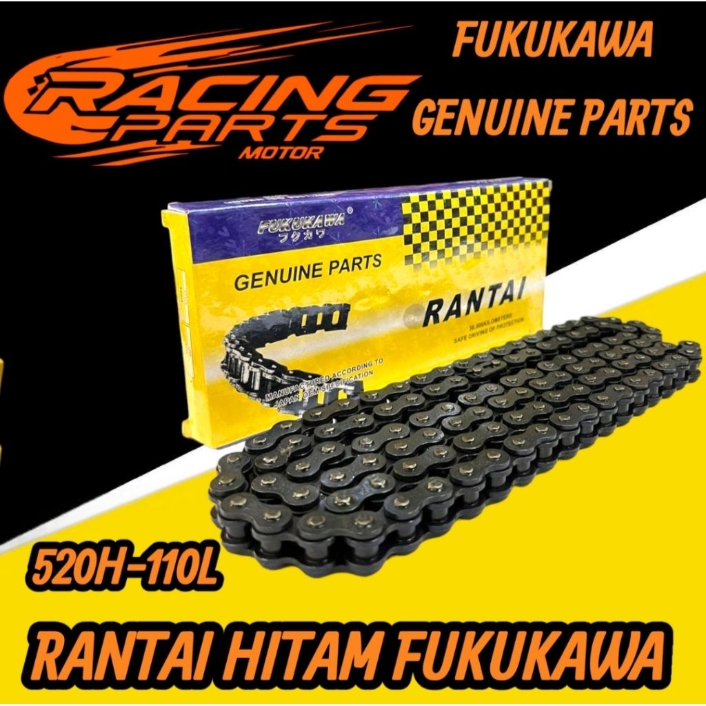 Fukukawa โซ่รถจักรยานยนต์ 520H-110L สีดํา Tiger Ninja RR CBR 250R Ninja 250 Fi Ninja 250 Mono Origin