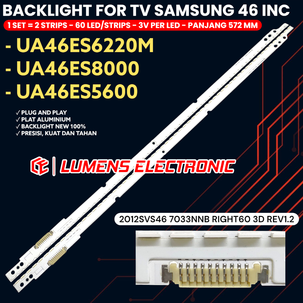 SAMSUNG 46 INCH LED TV BACKLIGHT UA46ES6220 UA46ES5600 UA46ES8000 46ES6220 46ES8000 UA46ES6220M 46ES