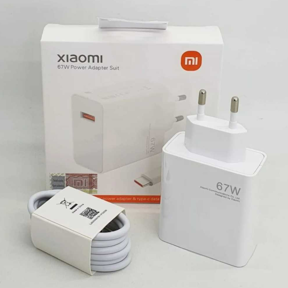 เครื่องชาร์จสีขาว Xiaomi Turbo Charge 67W MDY-12-EH พร้อมสาย Micro USB