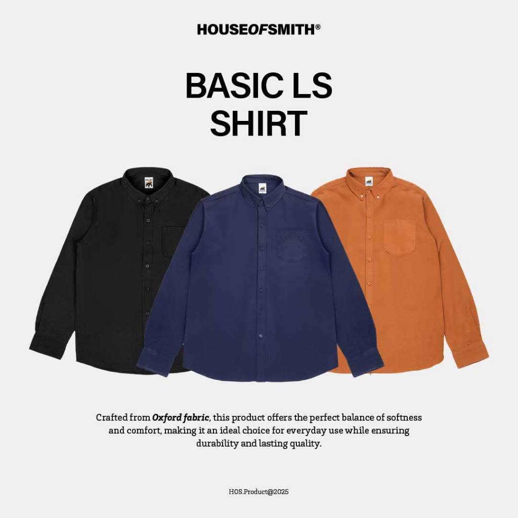เสื้อเชิ้ตผู้ชาย KEMEJA House of Smith - Basic LS - เสื้อเชิ้ตแขนยาว