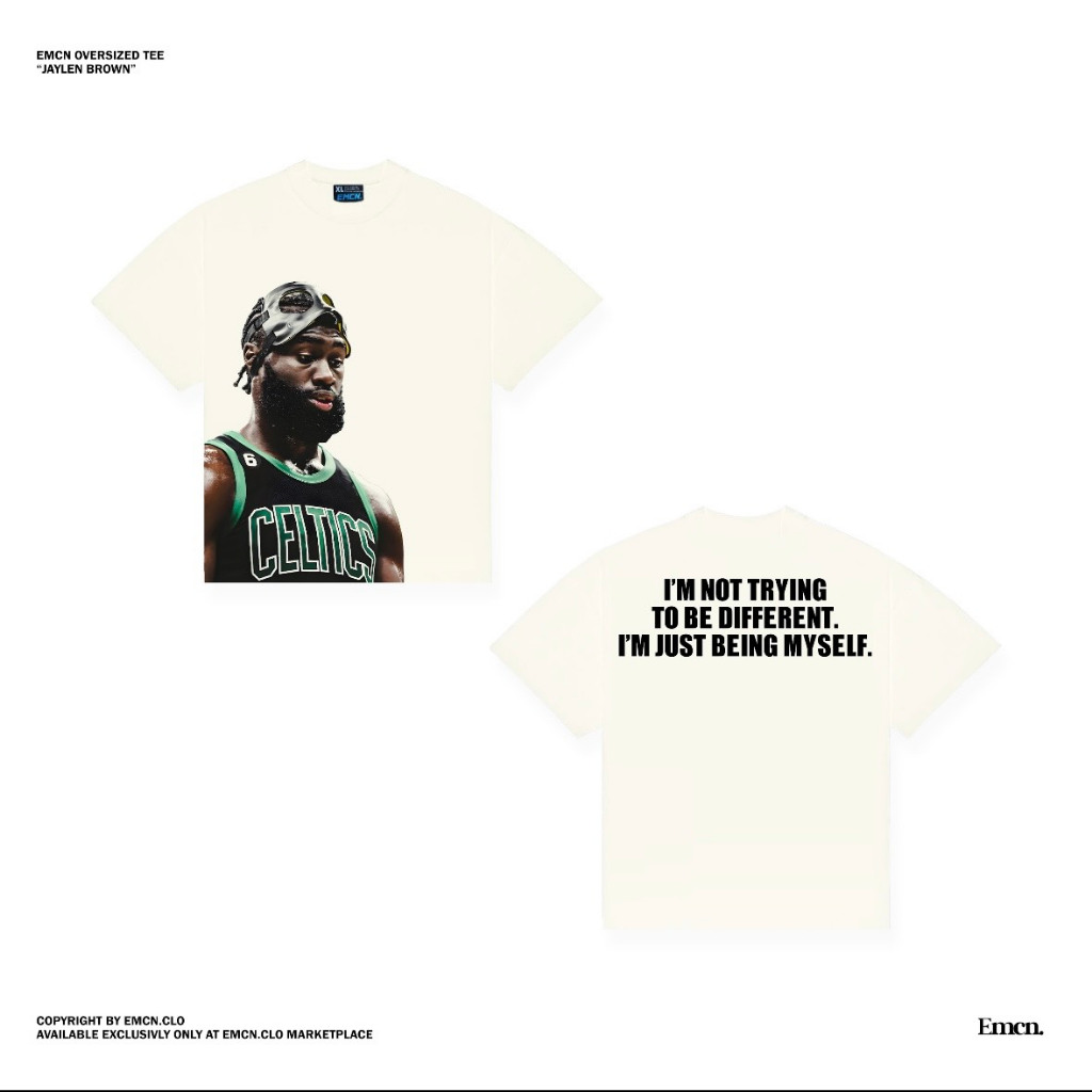 EMCN เสื้อยืดโอเวอร์ไซส์ Jaylen Brown