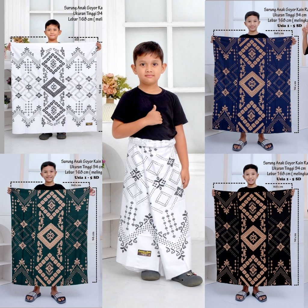 SANTRI CHILDRENS SANCTARY WITH BALIMON RAYON GOYOR MOTIF สําหรับ MI/SD CHILDREN 168X94 เสร็จสิ้นนุ่ม