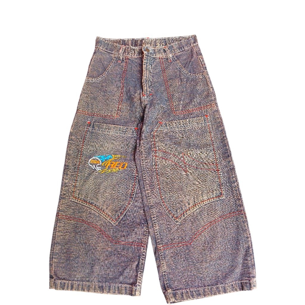 กางเกง JORTS Y2K VINTAGE RED ZONE ไม่ใช่ JNCO