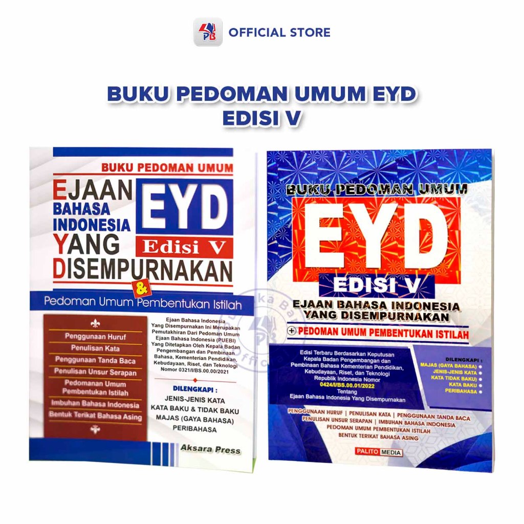 หนังสือ EYD รุ่นที่ 5 / EYD คู่มือทั่วไปสําหรับเส้นคู่มือที่ดีขึ้นและทั่วไปสําหรับการแสดงเสียง V Edi