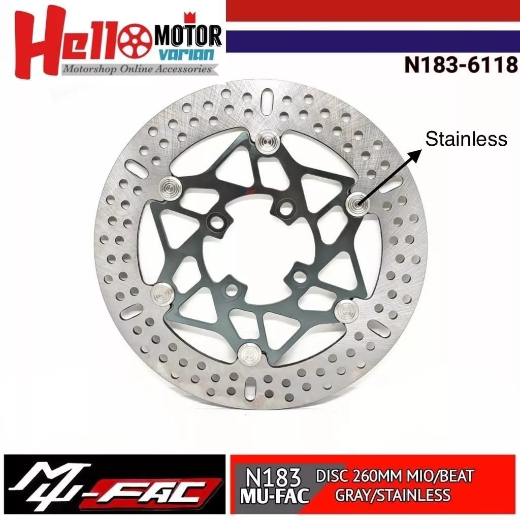 MUFAC N183 แผ่นลอย 260 มม. 4 หลุม