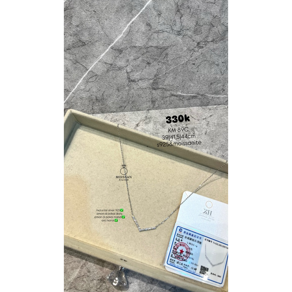 กม 89C |Aurel mata moissanite เงิน S925 เงิน S925 สร้อยคอ