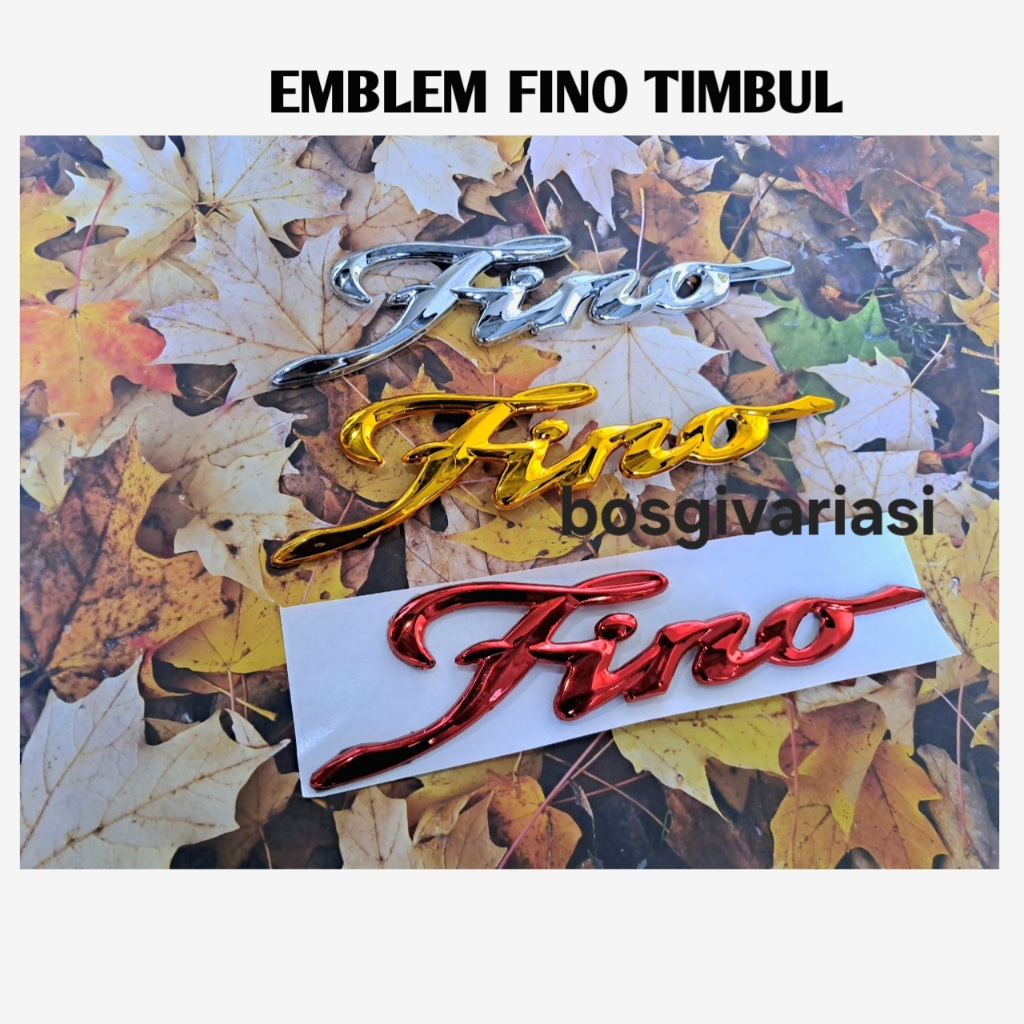 LOKAL ตราสัญลักษณ์มอเตอร์ไซค์ Local Fino / ตราสัญลักษณ์โลโก้นูน 3D Fino โครเมียม / Yamaha Fino / Fino ตรานูน - Fino