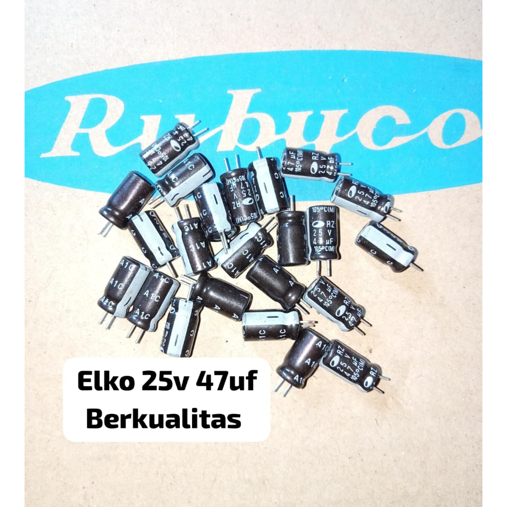 Elko 25v 47uf Elco 47uf 25v Aur ต้นฉบับ