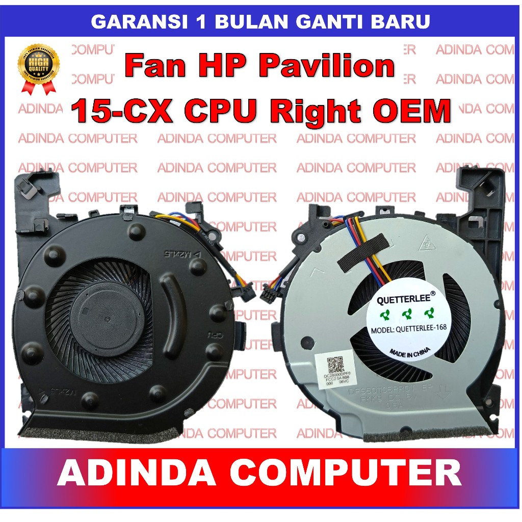 HP Pavilion 15-CX 15-CX0068TX SPSS-L20334-001 L20335-001 CPU ขวา OEM