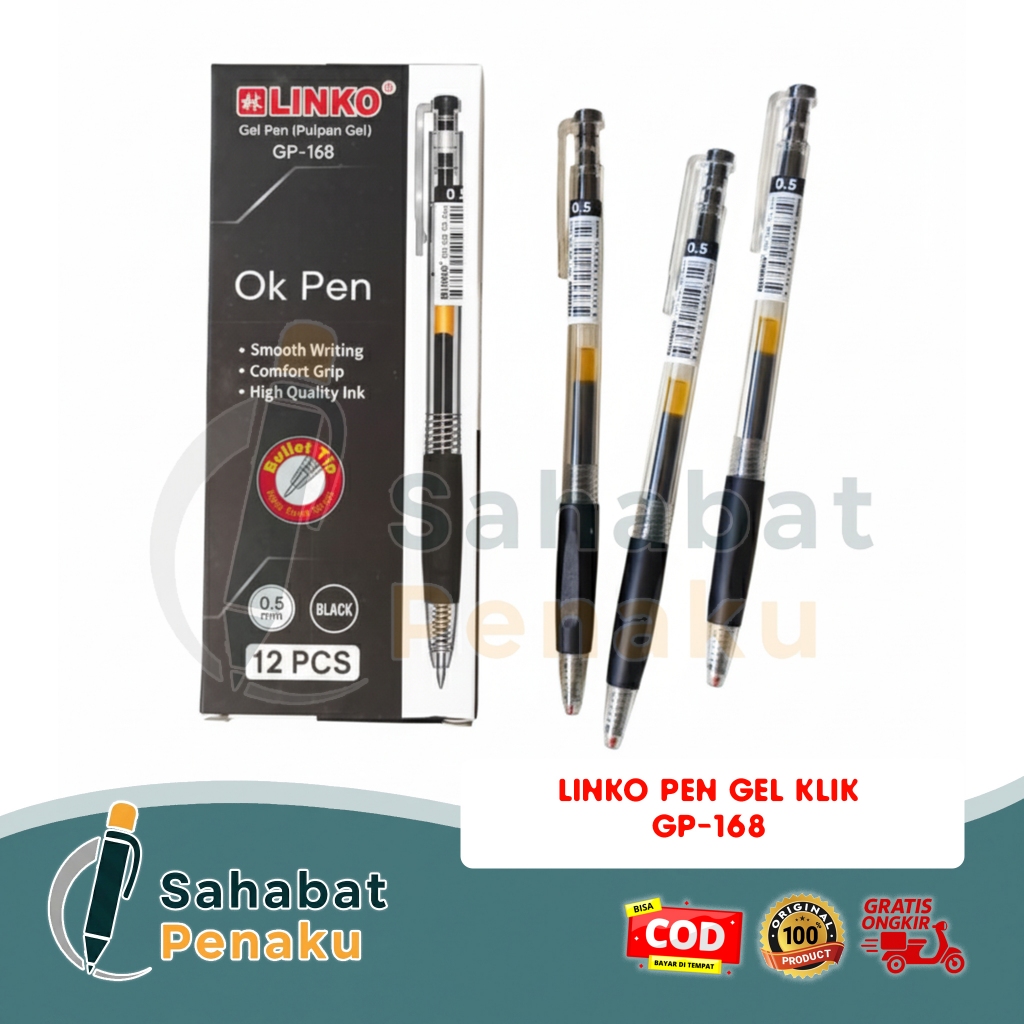 ปากกาเจล CLICK GP-168 ปากกาคุณภาพเยี่ยมและมีคุณภาพ