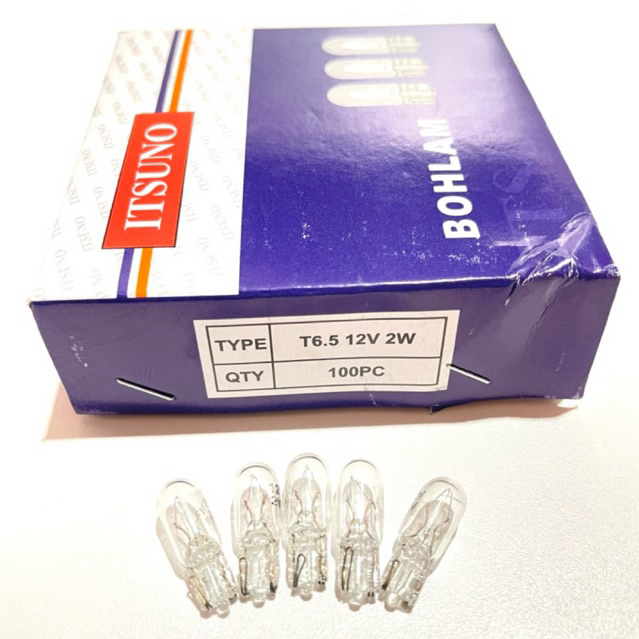Neutral Light Bulb Cap Top Gear Spido Speedometer T6.5 12V 2W ITSUNO
