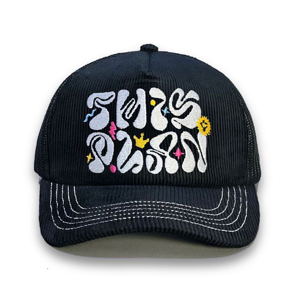 หมวก Corduroy Trucker Onami Black Thisplan