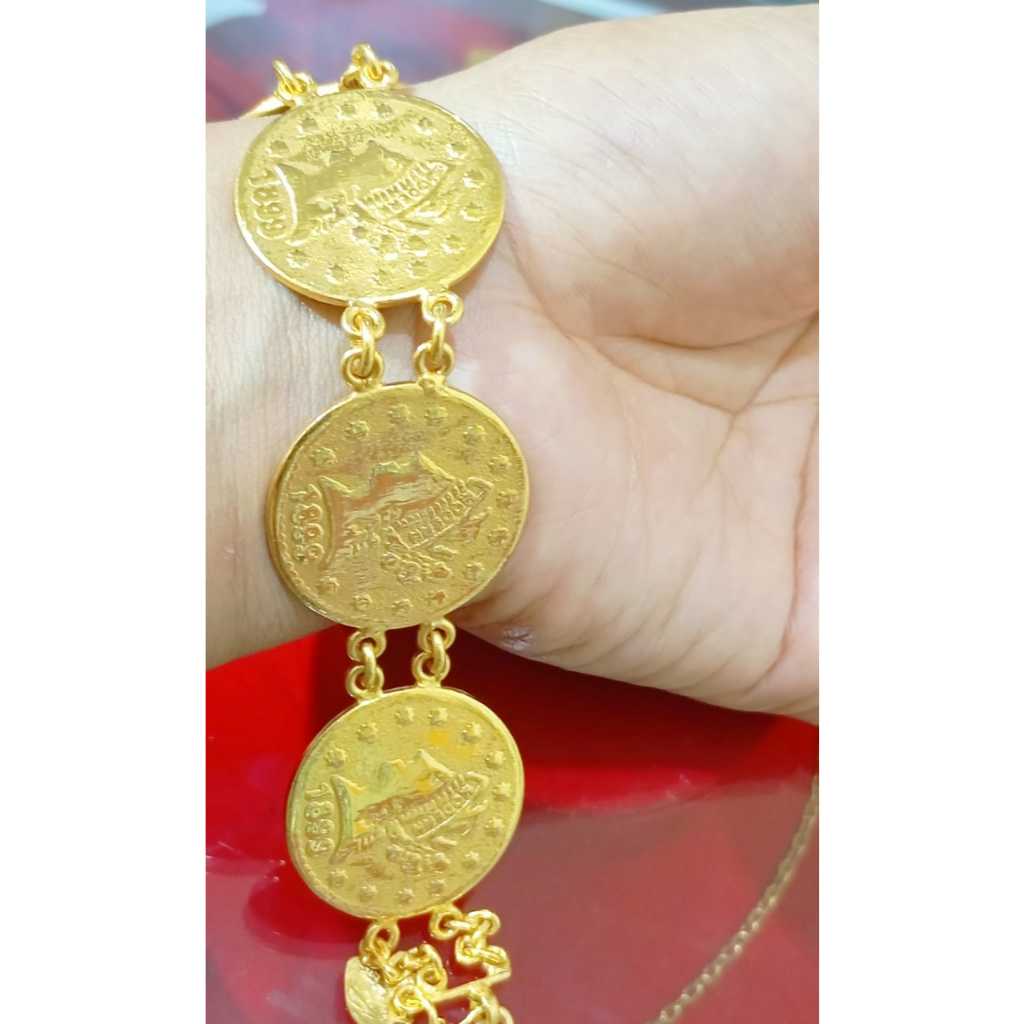 สร้อยข้อมือเหรียญ Rupiah Ringgit