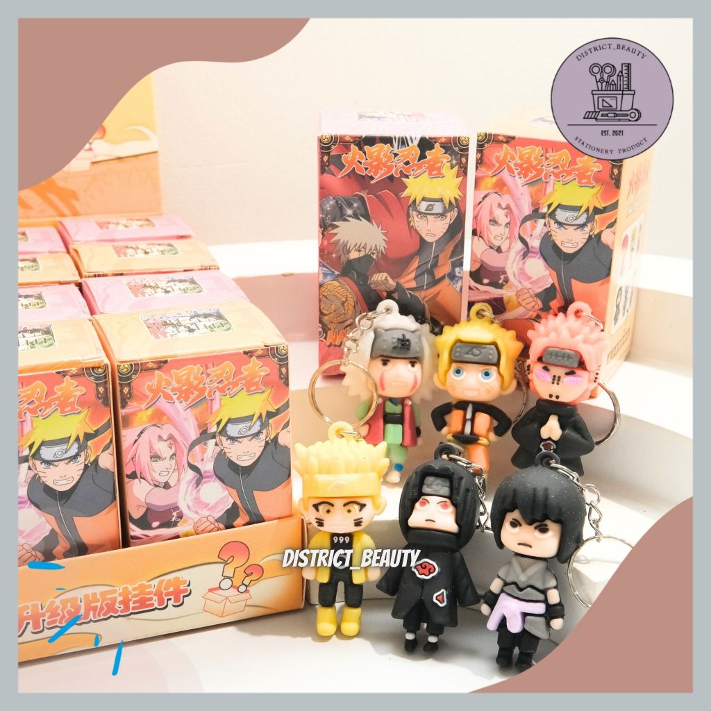 GANTUNGAN NARUTO SERIES MYSTERY KEYCHAIN BLIND BOX KEYRING NARUTO MOTIF MYSTERY NARUTO FAMILY MOTIF