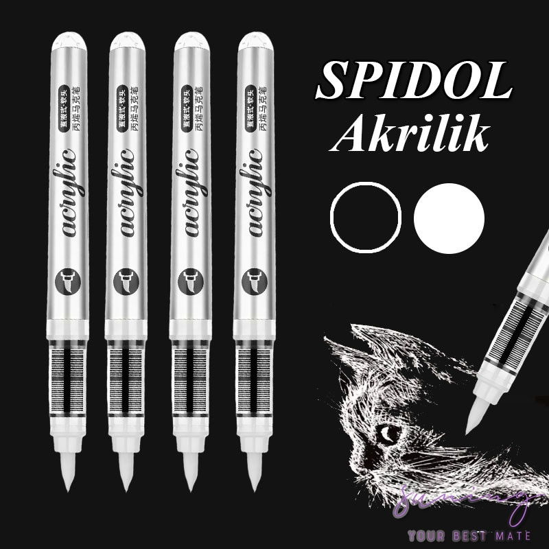 Grasp Acrylic Marker เดี่ยวสีดําและสีขาวสี Crayon Line Thickener ความจุขนาดใหญ่อะคริลิค Marker