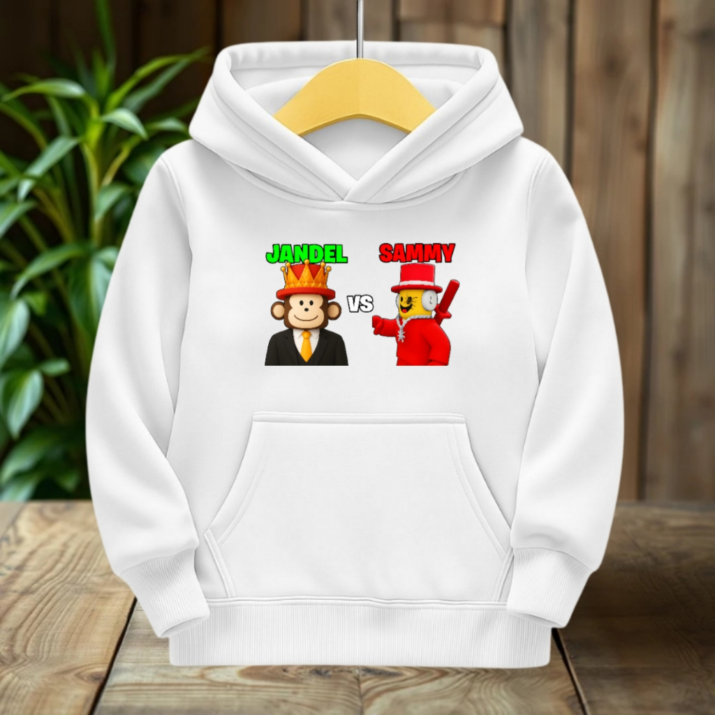 HOODIE SAMEMY VS JANDEL ROBLOX HOODIE สําหรับเด็กผู้ชายและเด็กผู้หญิง