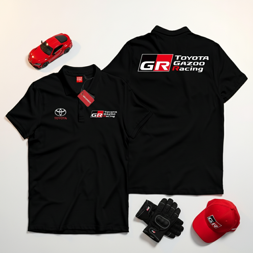 SAKAZUKI เสื้อโปโล TOYOTA GUZO RACING GR Sport เสื้อคอปกผู้ชาย Distro Wangki ยานยนต์ JDM