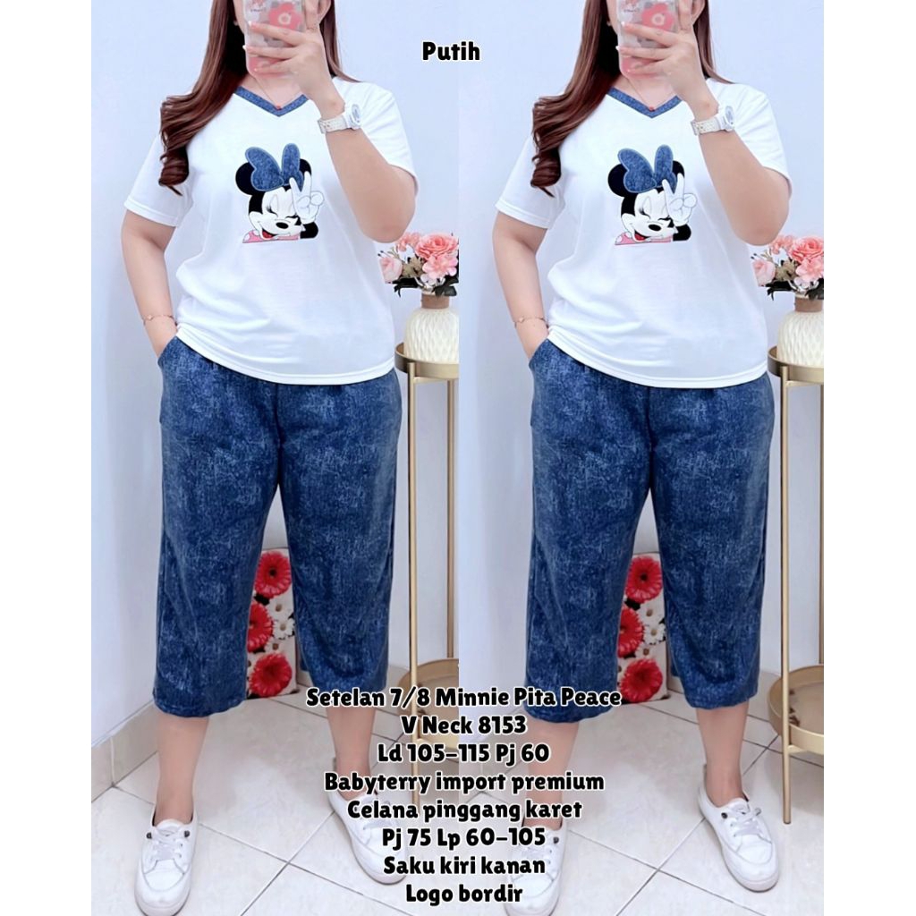 7per8 Minnie Peace Ribbon V Neck Set M.8153